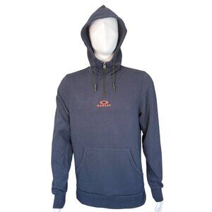Oakley Hoodie Mens XL Navy Cotton Performance Fit Pullover Kangaroo Pocket Logo